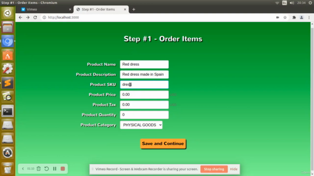 Code a web app with React and Paypal – Screenshot 1