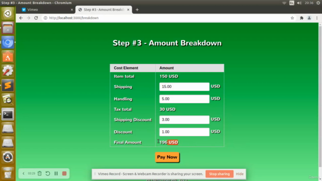 Code a web app with React and Paypal – Screenshot 3