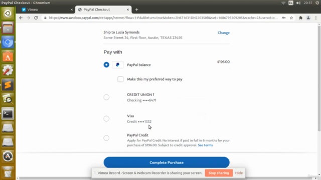Code a web app with React and Paypal – Screenshot 4