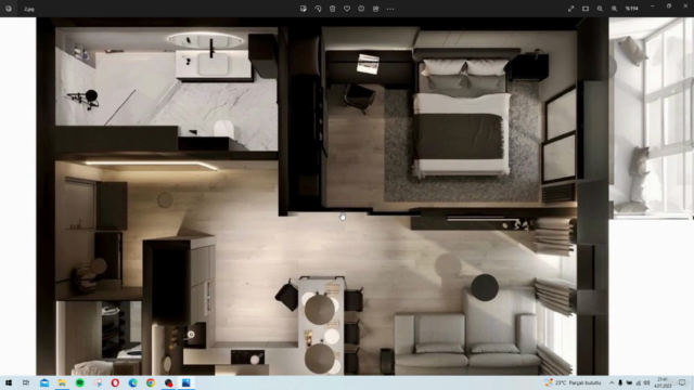 Sıfırdan 3 Boyutlu ve Etkileyici Kat Planı Boyama Eğitimi – Screenshot 3