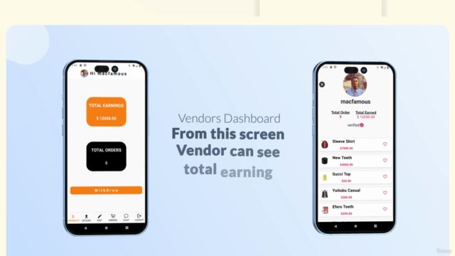 Flutter &Firebase - Build a Multi-shop App with Chat system – Screenshot 3