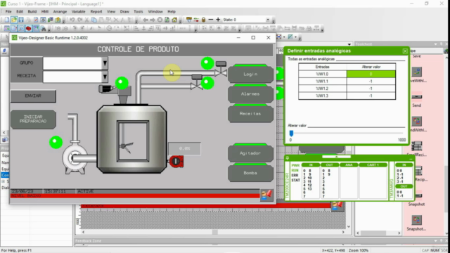 Comunicação PLC, IHM, Remota e Celular via Modbus TCP – Screenshot 1
