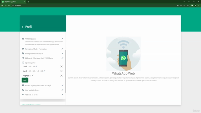 Clonez WhatsApp Web Business avec le framework Angular – Screenshot 1