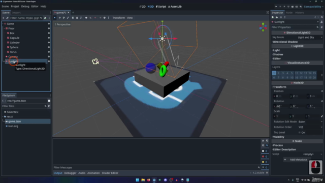 Introduction to 3D Game Development in Godot – Screenshot 1