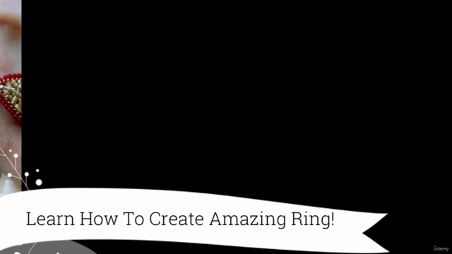 Handmade Jewelry: How to Make Seed Bead Ring With Embroidery – Screenshot 2