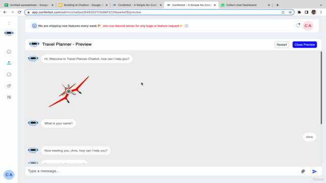 Building & Designing Interactive Chatbot with No Code – Screenshot 2