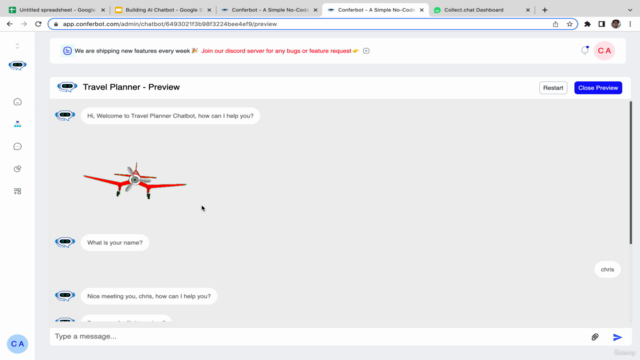 Building & Designing Interactive Chatbot with No Code – Screenshot 4
