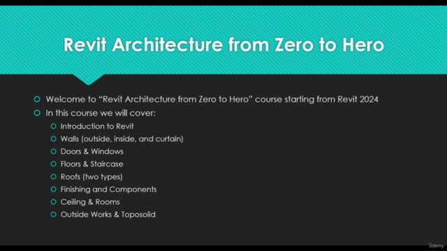 Revit Architecture 2024 from Zero to Hero – Screenshot 1