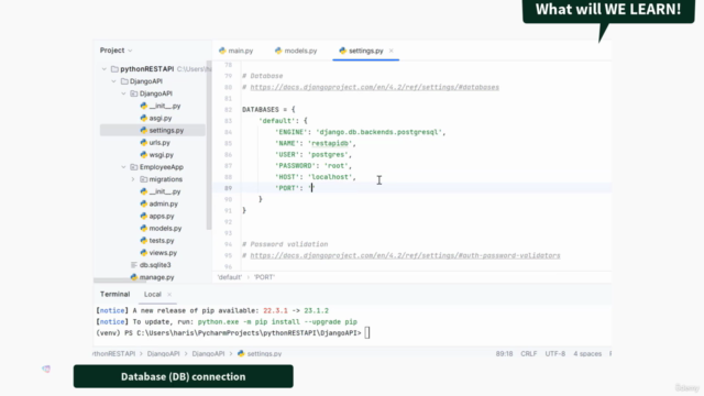 Build REST APIs with Python, Django REST Framework: Web API – Screenshot 1