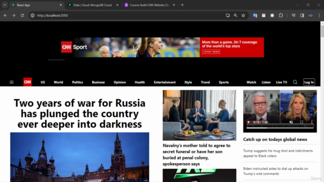 Build CNN Website Clone from Scratch: MERN Stack – Screenshot 3