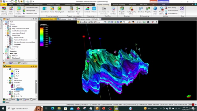 Static Modeling in Petrel – Screenshot 1