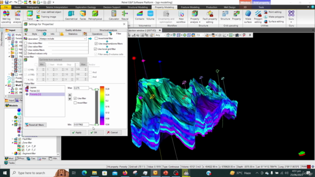 Static Modeling in Petrel – Screenshot 2