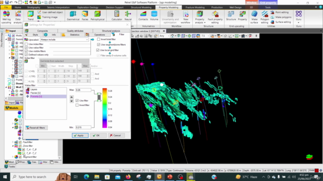 Static Modeling in Petrel – Screenshot 3