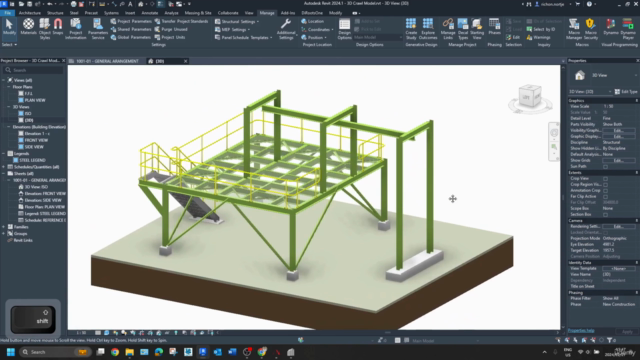 3D Model and Analysis of a Crawl Beam Structure – Screenshot 1