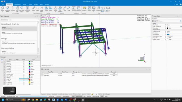 3D Model and Analysis of a Crawl Beam Structure – Screenshot 2