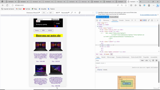 Formation web full stack avec django html css js – Screenshot 2