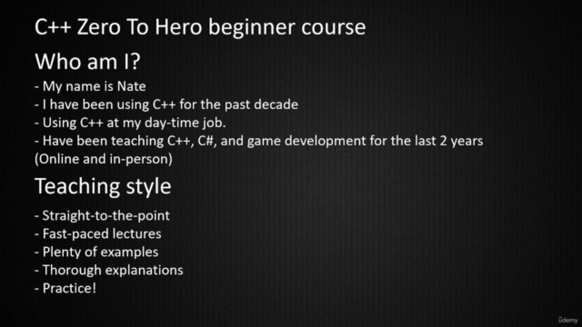 C++ from Zero to Hero - A Beginner programming C++ course – Screenshot 1