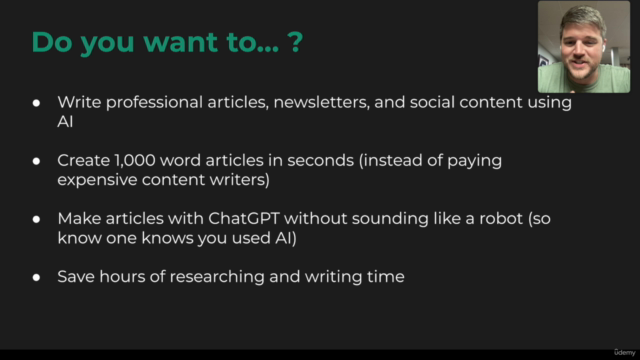 ChatGPT Content Writing Masterclass | Prompt Engineering – Screenshot 1