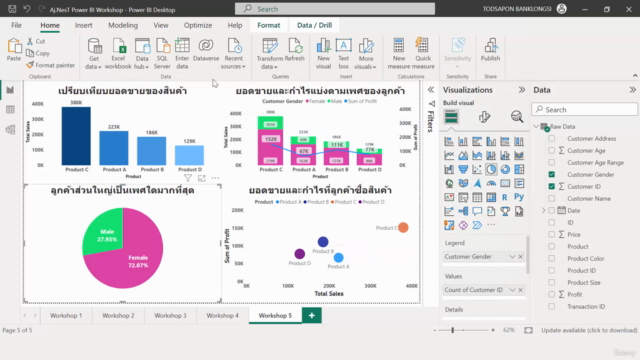 เรียน Power BI ปูพื้นฐานสร้าง Dashboard เรียนง่ายเป็นเร็ว – Screenshot 1