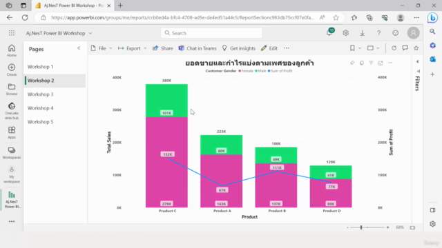เรียน Power BI ปูพื้นฐานสร้าง Dashboard เรียนง่ายเป็นเร็ว – Screenshot 3