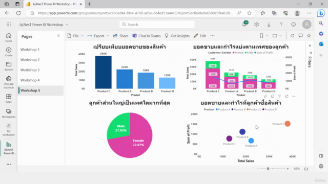เรียน Power BI ปูพื้นฐานสร้าง Dashboard เรียนง่ายเป็นเร็ว – Screenshot 4