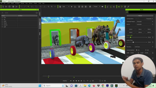 Crossing Fountain Transformation 3D Animation With iclone – Screenshot 2