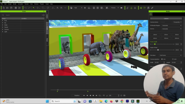 Crossing Fountain Transformation 3D Animation With iclone – Screenshot 3