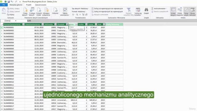 Analiza i wizualizacja danych w Power Pivot i DAX – Screenshot 1