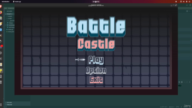 Pygame: Criando um Menu Interativo e Responsivo para Jogos – Screenshot 1