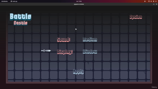Pygame: Criando um Menu Interativo e Responsivo para Jogos – Screenshot 3