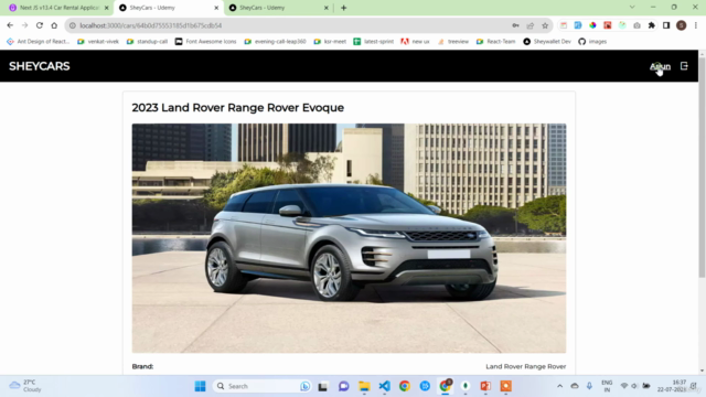 Next.js v13.4 Car Rental Application – Screenshot 4
