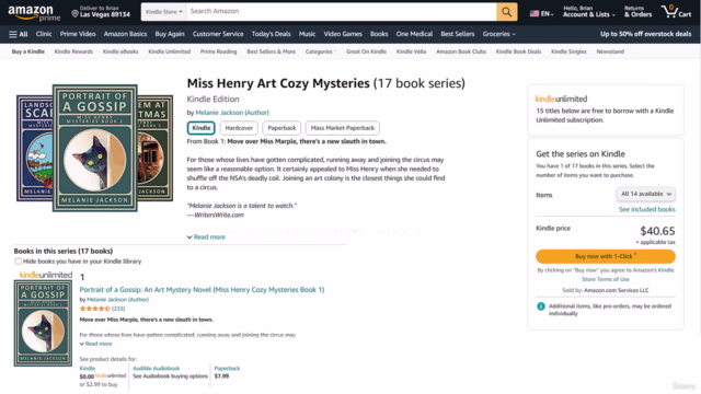 Book Marketing: Amazon Series Landing Page and Custom Domain – Screenshot 1