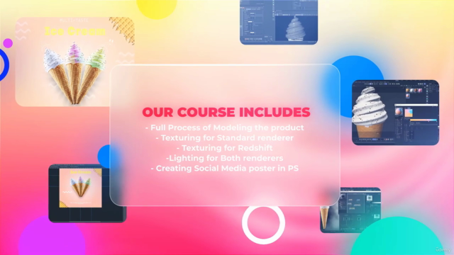 Cinema 4D Masterclass Creating Ice Cream Product – Screenshot 1