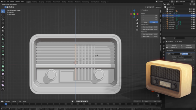 Blender practice by creating a stylized Radio – Screenshot 2