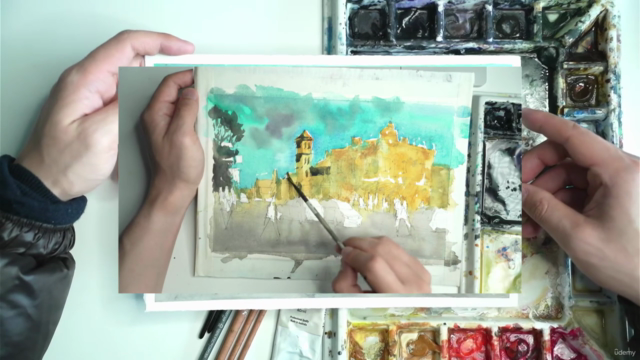 Watercolor Urban Landscape Essentials: Brunswick, Melbourne – Screenshot 1