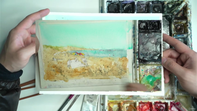 Loose Watercolor Essentials: Busy Beach Landscape – Screenshot 1