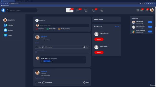 Clonez le réseau social Facebook avec le Framework Angular – Screenshot 4