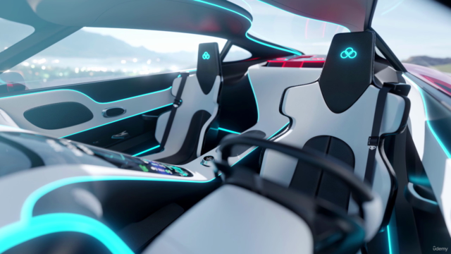 3D Cars: Inside and Out in Blender – Screenshot 1