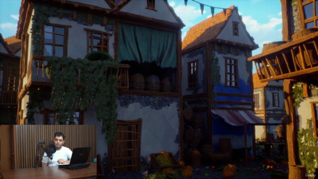 Learn to Make Stylised Environments in Blender & UE5 – Screenshot 1