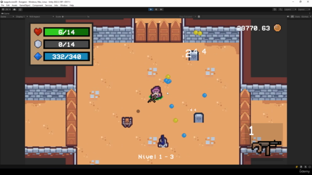 Aprende a crear un videojuego de Acción 2D con Unity – Screenshot 1
