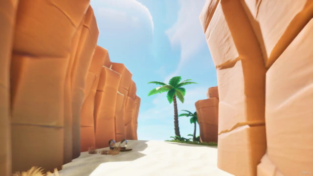 Escenario estilizado para videojuegos con Blender y Unreal – Screenshot 1