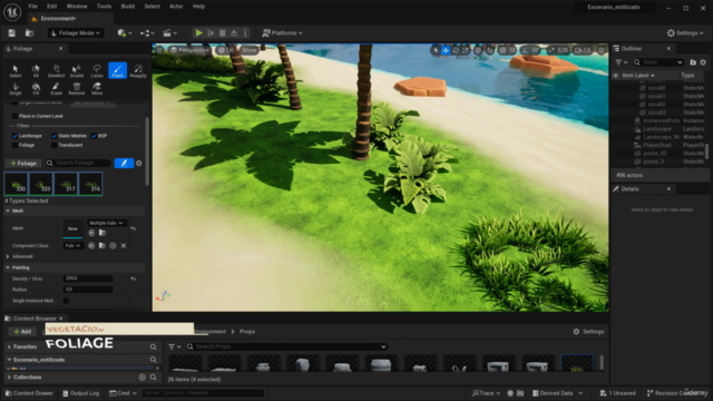 Escenario estilizado para videojuegos con Blender y Unreal – Screenshot 4