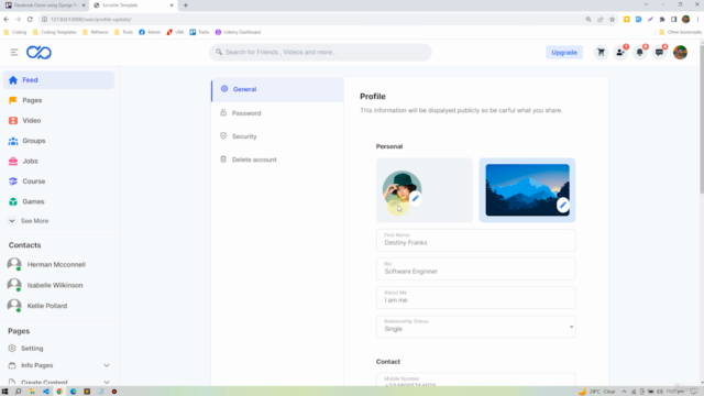 Build Facebook Clone with Django - Social Media Website – Screenshot 2