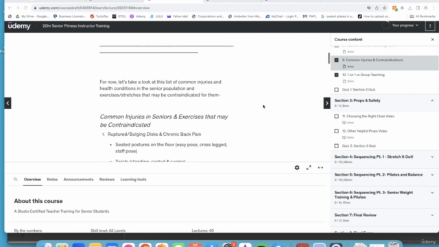 Senior Fitness Instructor Training (Studio Certified) – Screenshot 4