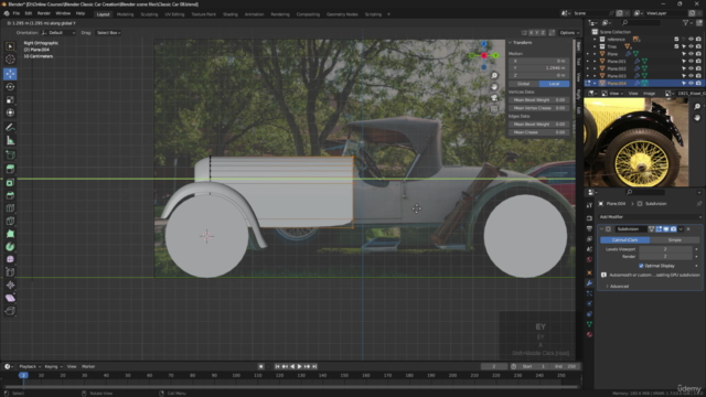 Create a Classic Speedster with Blender – Screenshot 2