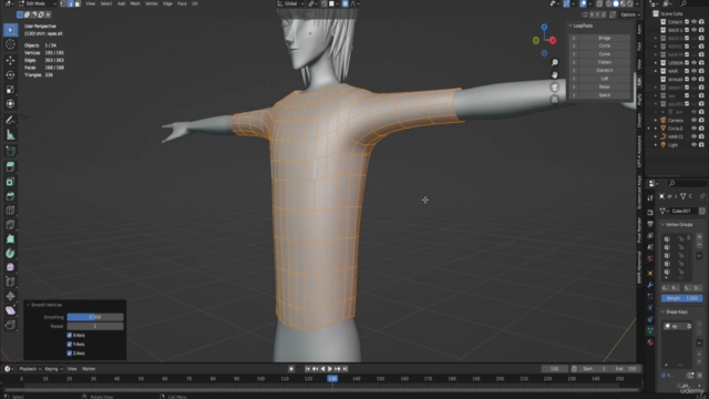 Creating an anime character in blender – Screenshot 3