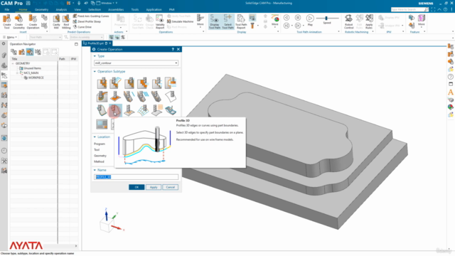 SIEMENS Solid Edge CAM PRO - 3 Eksen Operasyonları – Screenshot 1