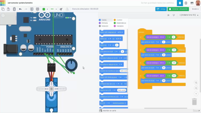 Robótica Educativa - Arduino para novatos Tinkercad Circuits – Screenshot 4