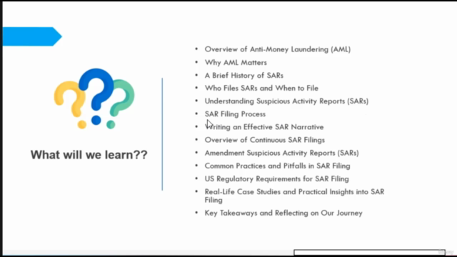 Mastering Suspicious Activity Reports (SARs) – Screenshot 1