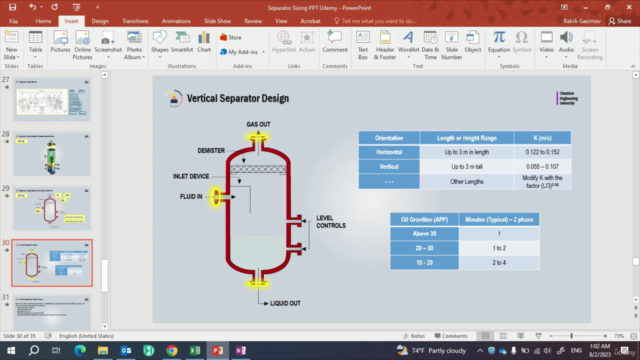 Oil and Gas Separation Design – Screenshot 4
